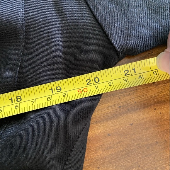 Vintage 1980’s Foxy Lady black cotton twill cinched waist pencil skirt Dress - Picture 12 of 15